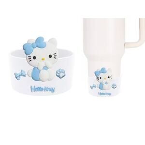 #6051  Hello Kitty & Friends - Hello Kitty  Silicone Tumbler Boot Blue/White